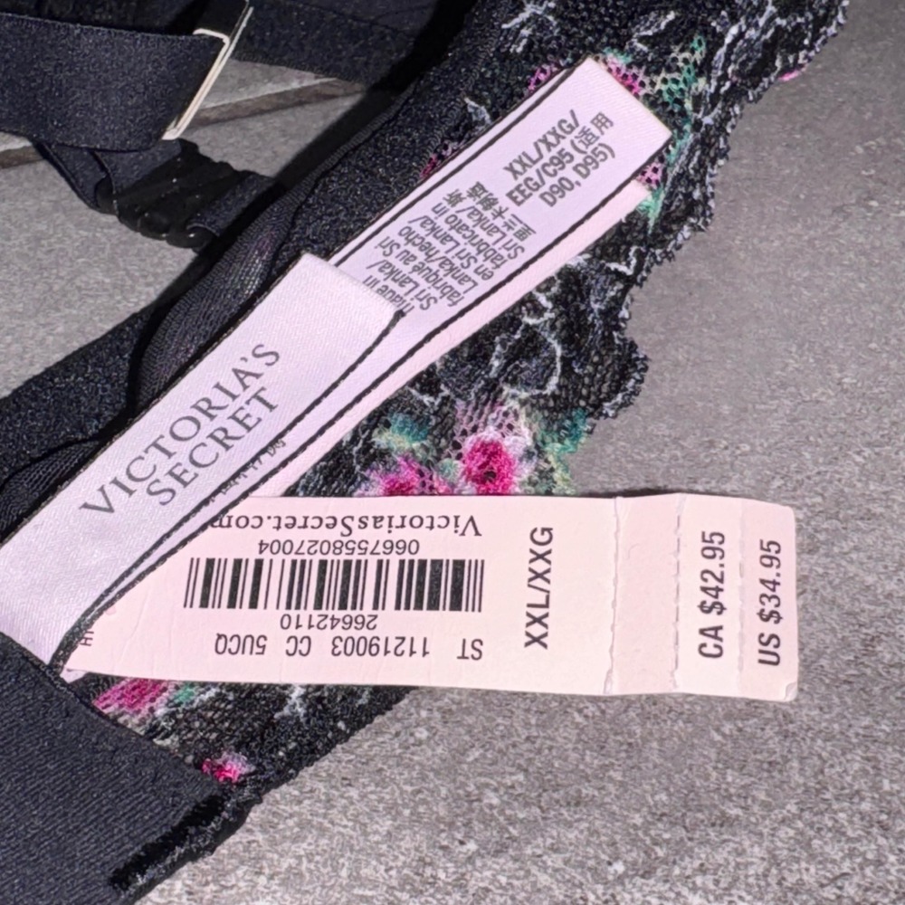 Victoria's Secret Bralette Set Women XXL Pink Leopard Floral NEW Lace 3 Pack - Picture 10 of 12